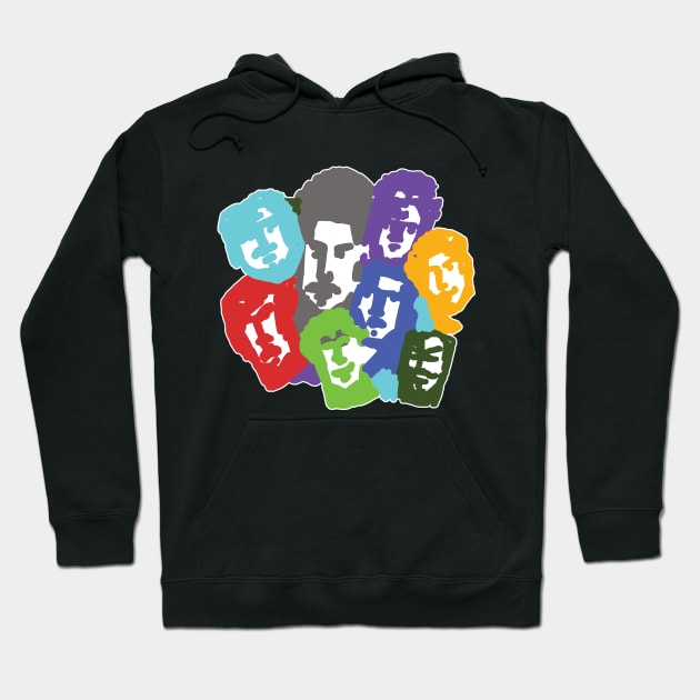 Colorful Faces and Expressions Hoodie by GeeTee